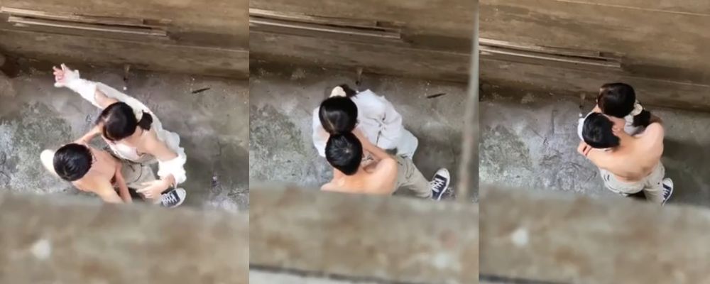 天太热舔个逼降降温  山东聊城居民楼下情侣初尝禁果 哪知路人全程录像