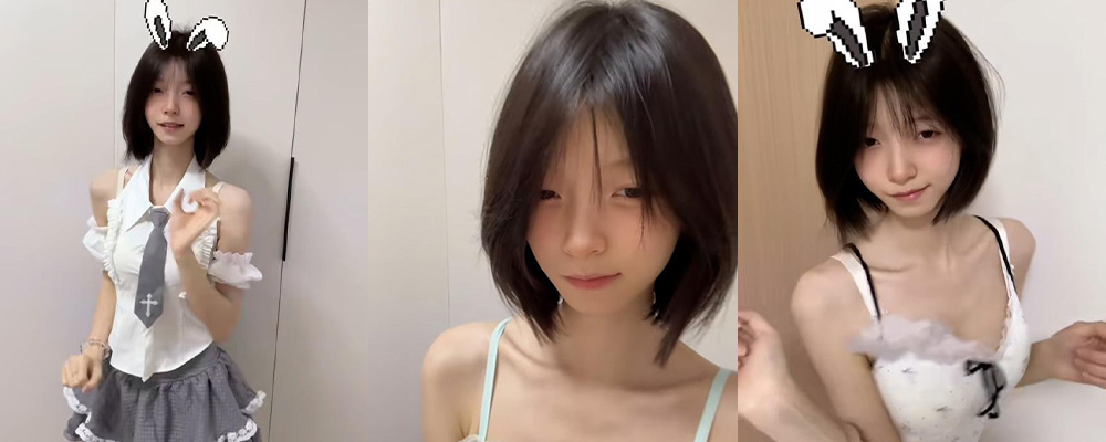 清纯只是外表 淫荡才是自我 抖音网红鈴被健身教练带到男厕所调教口交后入