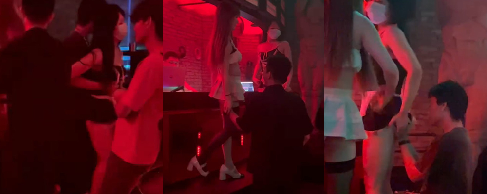 湖南长沙酒吧惊现淫乱时刻 舞女手持痴汉大屌现场开操 昏暗灯光下尽显妩媚气息