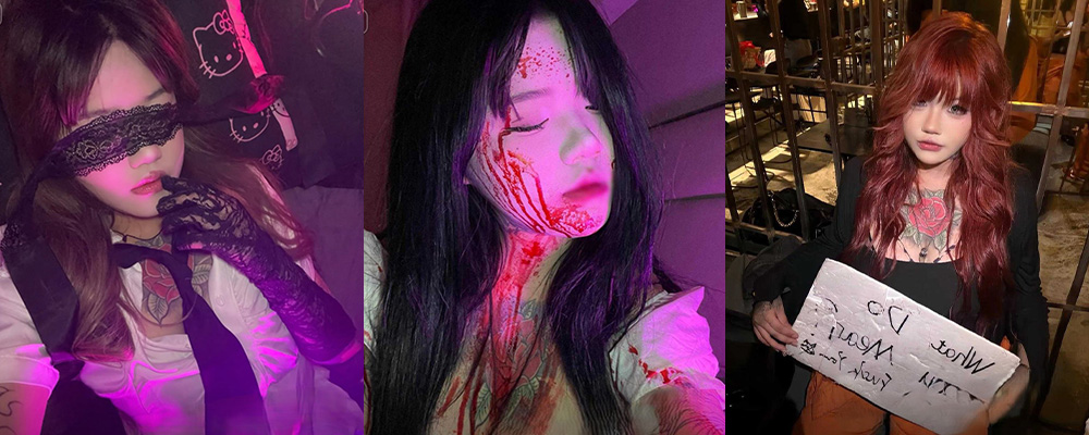 浙江宁波慈溪纹身小妹在网上卖私密照    紫色的氛围感就想肏死她  巨奶搭配渔网最合适用来打飞机