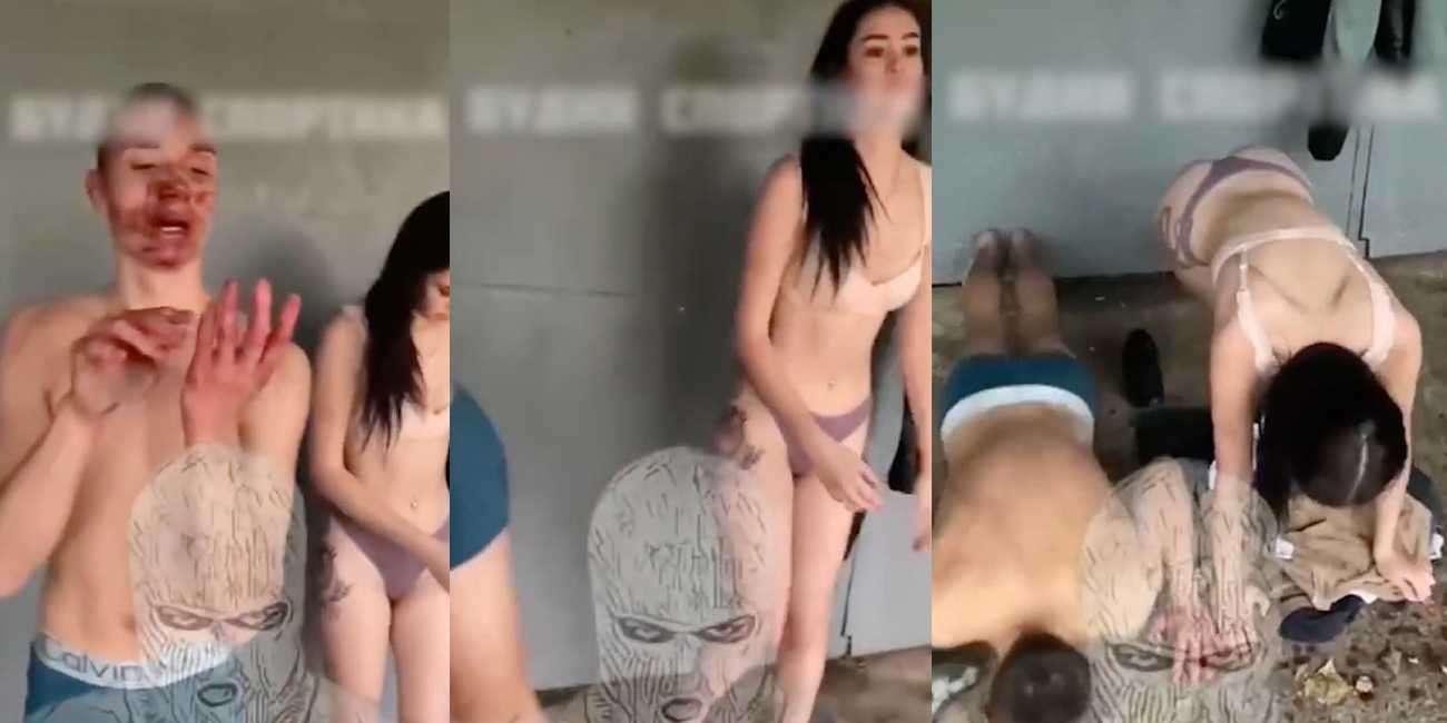 俄罗斯 情侣借钱不还 被黑帮酷刑拍片   女方脱剩内衣  靓样遭疯传