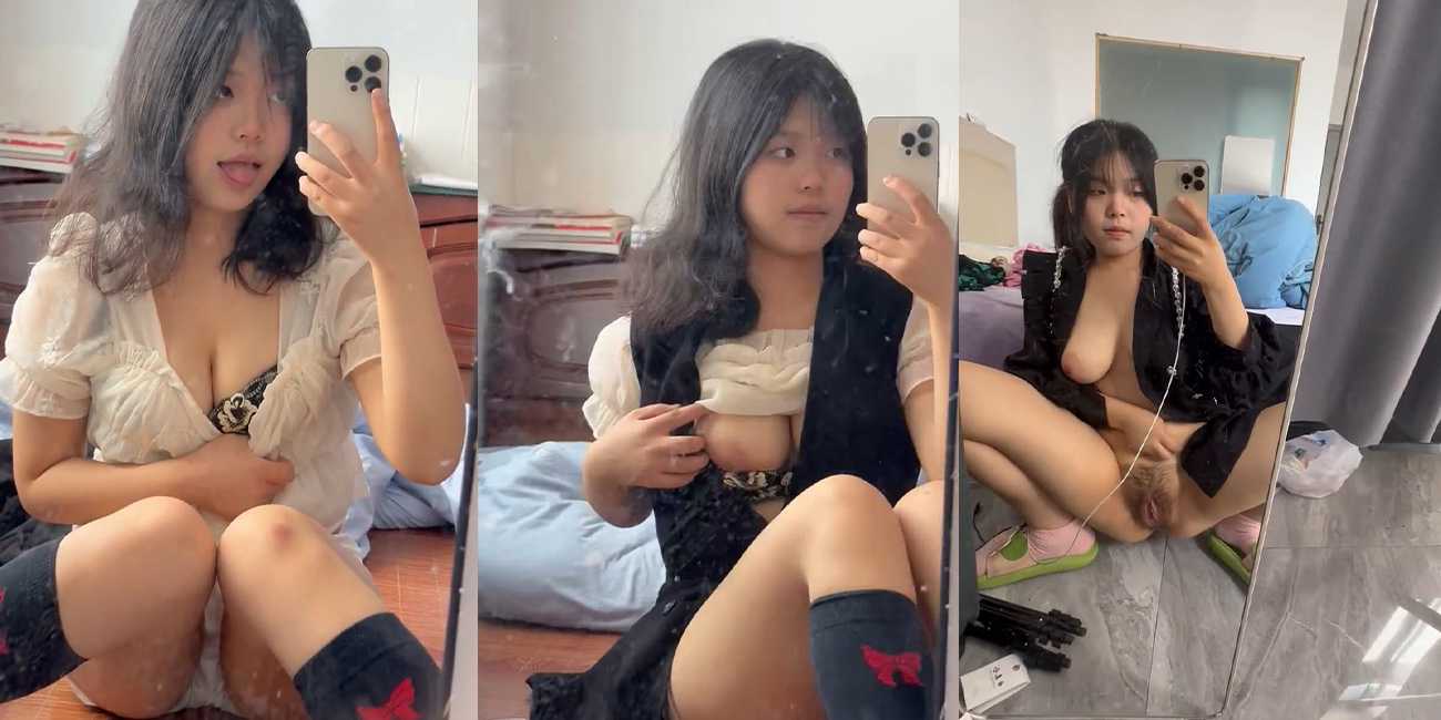 微胖小母猪穿着Lolita在镜子前掰穴自拍 意淫自己是被强奸的公主